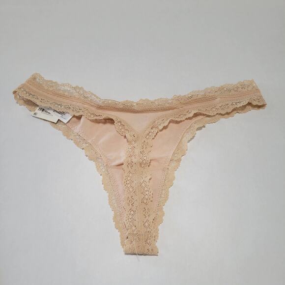 Jenni Women's Lace-Trim Thong Underwear Panties Chai NWT Size Large - Picture 5 of 5